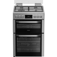 Hotpoint HDG6GDCWX 60cm Double Oven Gas Cooker - Stainless Steel, Stainless Steel