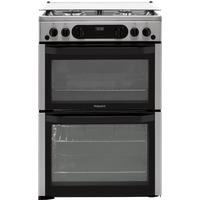 Hotpoint HDM67G0CCX/UK 60cm Freestanding Gas Cooker - Silver - A+/A+ Rated, Silver