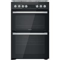 Hotpoint HDM67G9C2CSB/UK 60cm Dual Fuel Cooker - Black - A/A Rated, Black