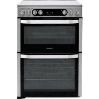 Hotpoint HDM67V9HCX/UK 60cm Electric Cooker with Ceramic Hob - Silver - A/A Rated, Silver