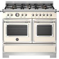 Bertazzoni Heritage Series HER106L2EAVT2 100cm wide Gas Range Cooker - Ivory - A Rated, Cream