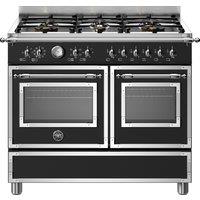 Bertazzoni Heritage Series HER106L2ENET 100cm Dual Fuel Range Cooker with Gas Hob - Matt Black - A Rated, Black