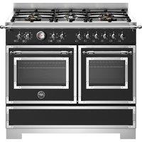 Bertazzoni Heritage Series HER106L2ENET2 100cm wide Gas Range Cooker - Matt Black - A Rated, Black