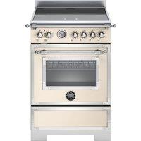Bertazzoni Heritage Series HER64I1EAVT2 60cm Wide Single Oven Electric Cooker with Induction Hob - Ivory - A Rated, Cream