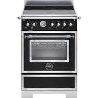 Bertazzoni Heritage Series HER64I1ENET2 60cm Wide Single Oven Electric Cooker with Induction Hob - Black - A Rated, Black