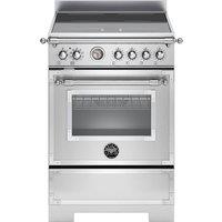 Bertazzoni Heritage Series HER64I1EXT2 60cm Wide Single Oven Electric Cooker with Induction Hob - Steel - A Rated, Stainless Steel