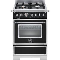 Bertazzoni Heritage Series HER64L1ENET2 60cm Wide Single Oven Dual Fuel Cooker - Black - A Rated, Black