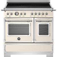 Bertazzoni Heritage Series HER95I2EAVT2 90cm wide Electric Range Cooker with Induction Hob - Ivory - A Rated, Cream