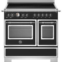 Bertazzoni Heritage Series HER95I2ENET2 90cm wide Electric Range Cooker with Induction Hob - Matt Black - A Rated, Black