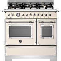 Bertazzoni Heritage Series HER96L2EAVT2 90cm wide Gas Range Cooker - Ivory - A Rated, Cream