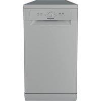 Hotpoint HF9E1B19SUK Slimline Dishwasher - Silver - F Rated, Silver