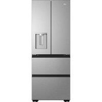 Haier Space Fit HFKR3718EWMM Total No Frost Multi-door American Fridge Freezer - Inox - E Rated, Stainless Steel