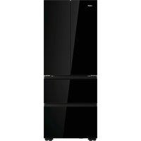 Haier Space Fit HFKR5718DNGB Total No Frost Multi-door American Fridge Freezer - Obsidian Black - D Rated, Black