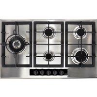 AEG HGB95522YM 86cm Gas Hob - Stainless Steel, Stainless Steel