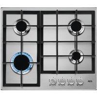 AEG HGE64200SM 59cm Gas Hob - Stainless Steel, Stainless Steel