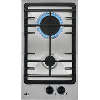 AEG HGX3220SM 29cm Gas Hob - Stainless Steel, Stainless Steel