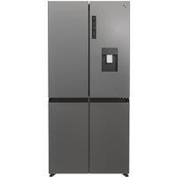 Hoover HHCR3818EWPL Non-Plumbed Total No Frost American Fridge Freezer - Inox - E Rated, Stainless Steel