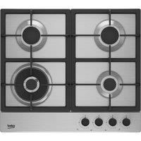 Beko HIAW64225SX 58cm Gas Hob - Stainless Steel, Stainless Steel