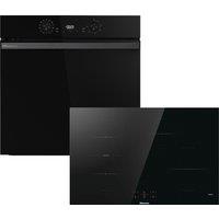 Hisense Hi2 HIPK2PBN80IND Built In Electric Single Oven and Induction Hob Pack - Black - A+ Rated, Black