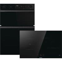 Hisense Hi6 HIPKD6CB80IND Built In Electric Double Oven and Induction Hob Pack - Black - A/A Rated, Black