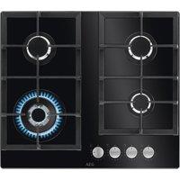 AEG HKB64420NB 59cm Gas Hob - Black, Black