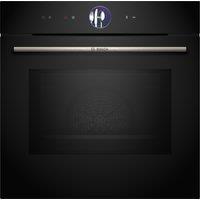 Bosch Series 8 HMG7764B1B Built In Electric Single Oven with Microwave Function with Pyrolytic Cleaning - Black, Black
