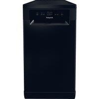 Hotpoint HP2FD10CS90BUK Slimline Dishwasher - Black - D Rated, Black