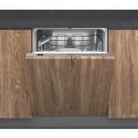 Hotpoint HP2IFC14BN6UK Fully Integrated Full Size Dishwasher - Wood Control Panel with Fixed Door Hinge Kit - C Rated, Brown