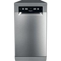 Hotpoint HP3FC10BS7A0SUK Slimline Dishwasher - Silver - C Rated, Silver