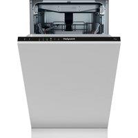 Hotpoint HP4ID11CS80UK Fully Integrated Slimline Dishwasher - Black Control Panel with Fixed Door Fixing Kit - D Rated, Black