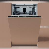 Hotpoint HP6IC11BS7LA0UK Fully Integrated Slimline Dishwasher - Black Control Panel with Fixed Door Fixing Kit - C Rated, Black
