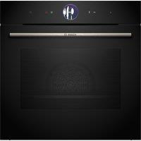 Bosch Series 8 HRG7764B1B Built In Electric Single Oven with Pyrolytic Cleaning - Black - A+ Rated, Black