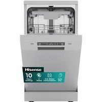 Hisense HS523C15XUK Slimline Dishwasher - Silver - C Rated, Silver