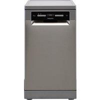 Hotpoint HSFO3T223WXUKN Slimline Dishwasher - Stainless Steel Effect - E Rated, Stainless Steel