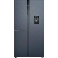 Haier 90 Series 7 SBS+ HSPR79F18EWMB Non-Plumbed Total No Frost American Fridge Freezer - Black - E Rated, Black