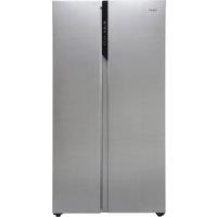 Haier HSR3918ENPG Total No Frost American Fridge Freezer - Silver - E Rated, Silver