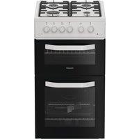 Hotpoint HTG5GCW 50cm Single Oven Gas Cooker - White - A+/A Rated, White
