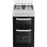Hotpoint HTG5GCWL 50cm Single Oven Gas Cooker - White - A+/A Rated, White