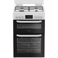 Hotpoint HTG6GDCW 60cm Gas Cooker - White, White