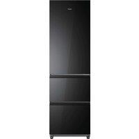 Haier 3D Combi Series 3 HTR3518DNGBK 185cm 60/40 Frost Free Fridge Freezer - Black - D Rated, Black