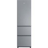 Haier 3D 55 Series 3 HTR3518ENMXK 185cm High 60/40 No Frost Fridge Freezer - Stainless Steel Effect - E Rated, Stainless Steel
