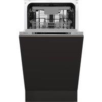 Hisense HV523C15UK Fully Integrated Slimline Dishwasher - Black Control Panel with Fixed Door Hinge Kit - C Rated, Black