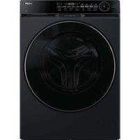 Haier HW100-B14387BUUK 10kg WiFi Connected Washing Machine with 1400 rpm - Black Steel - A Rated, Black