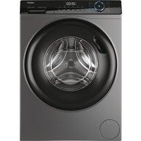 Haier i-Pro Series 3 HW80-B14939S8 8kg Washing Machine with 1400 rpm - Graphite - A Rated, Silver