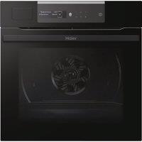 Haier I-Message Steam Series 2 HWO60SM2S9BH Wifi Connected Built In Electric Single Oven and Pyrolytic Cleaning - Black - A+ Rated, Black