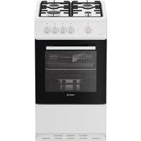 Indesit I5G1KMW 50cm Single Oven Gas Cooker - White - A/A Rated, White