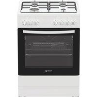 Indesit I6G3PMW/UK 60cm Dual Fuel Cooker - White, White
