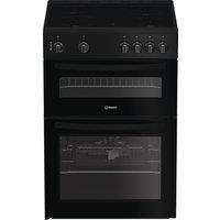 Indesit IDE6VMB 60cm Electric Cooker with Ceramic Hob - Black - A Rated, Black