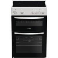 Indesit IDE6VMW 60cm Electric Cooker with Ceramic Hob - White - A Rated, White