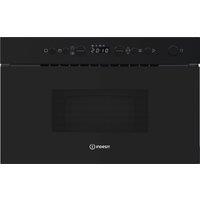 Indesit IM K12 BUK 22 Litre 38cm High, Built In Small Microwave with Grill - Black, Black
